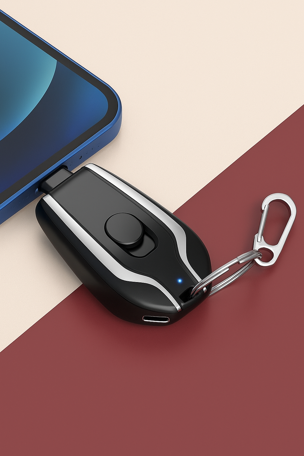 Outdoor Portable Phone Charger Keychain Emergency Mini Power Bank Ultra-Compact Wireless