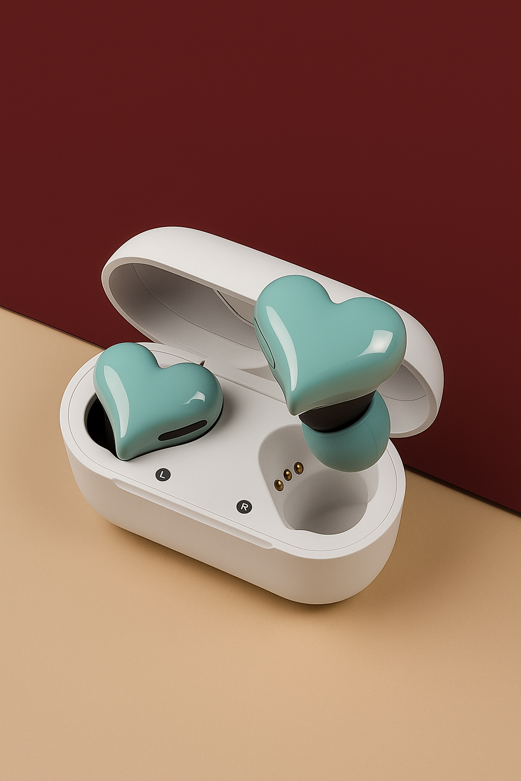 Elistooop Love Wireless Bluetooth Earbuds | Waterproof Earphones with Active Noise Cancellation & Charging Case