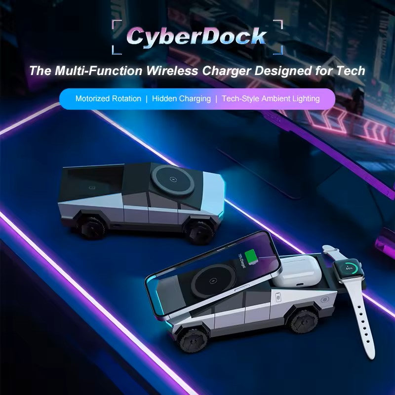 Multifunctional Magnetic Wireless Charger Car 3-in-1