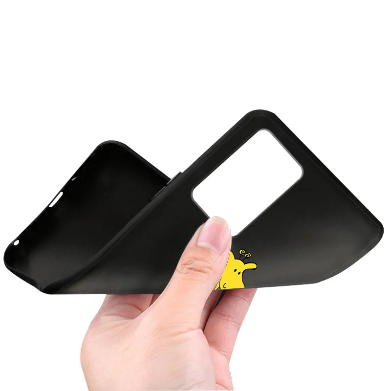 Cartoon & Floral Soft Silicone Case for Realme GT Neo 3 β Shockproof Black Cover