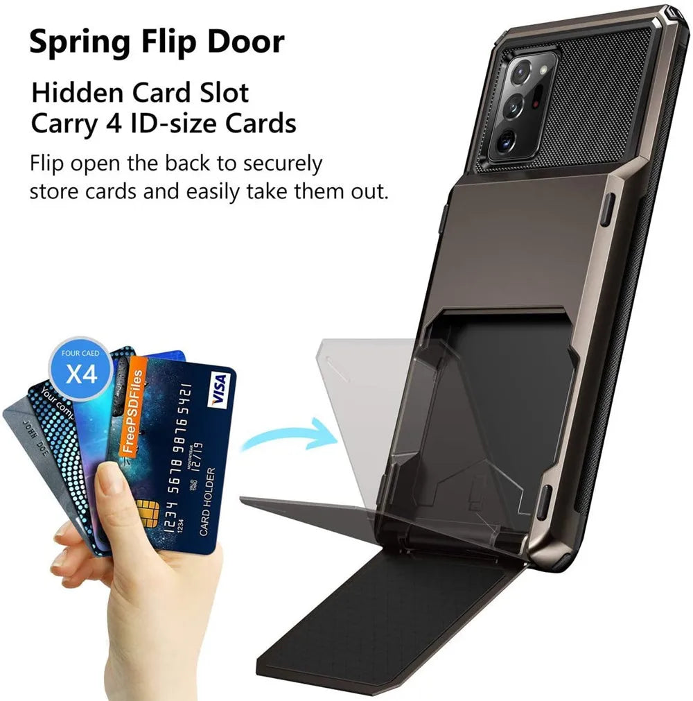 Luxury Wallet Shockproof Case with Card Holder for Samsung Galaxy Note 20 Ultra & Note 20 – Slim & Stylish Protection