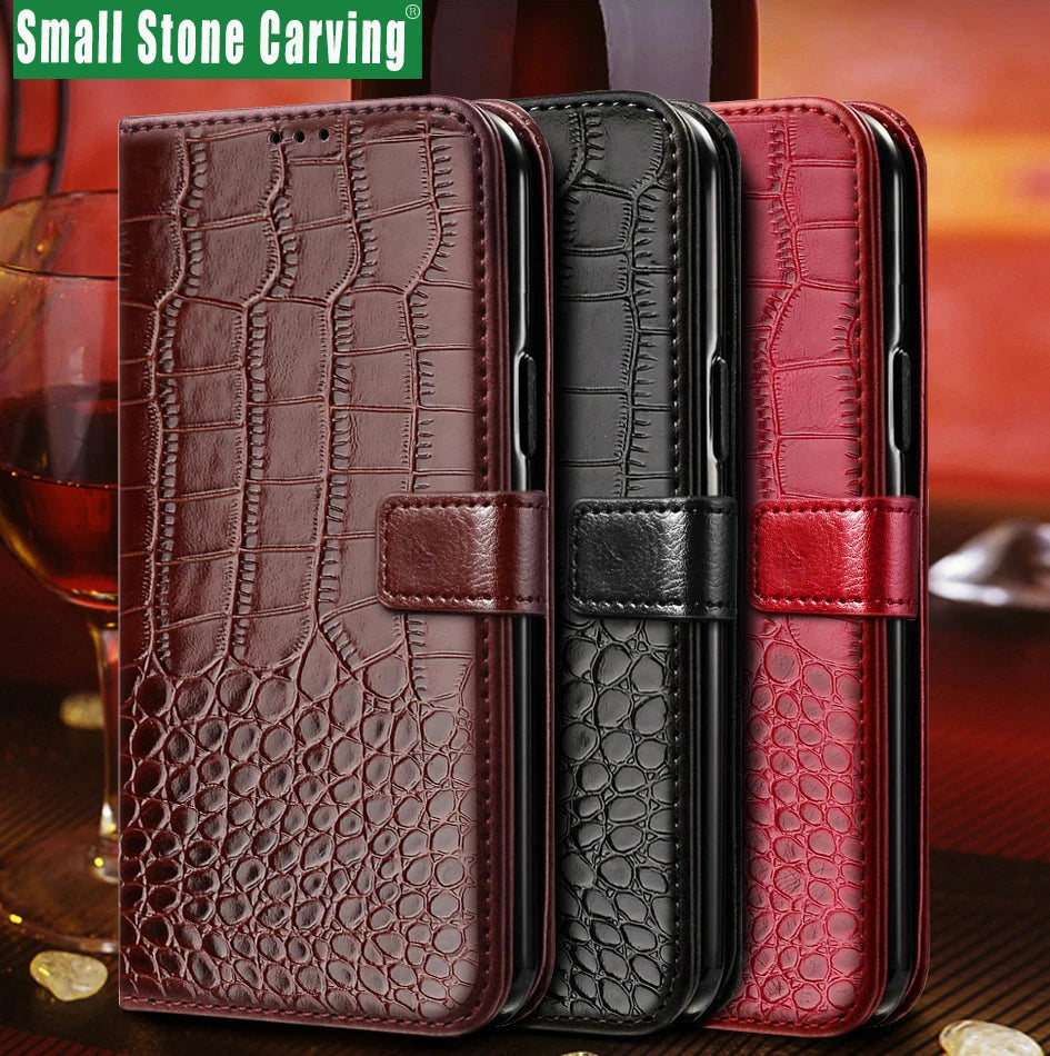 Luxury Leather Animal Design Flip Case with Holder – Full Protection & Stylish Look