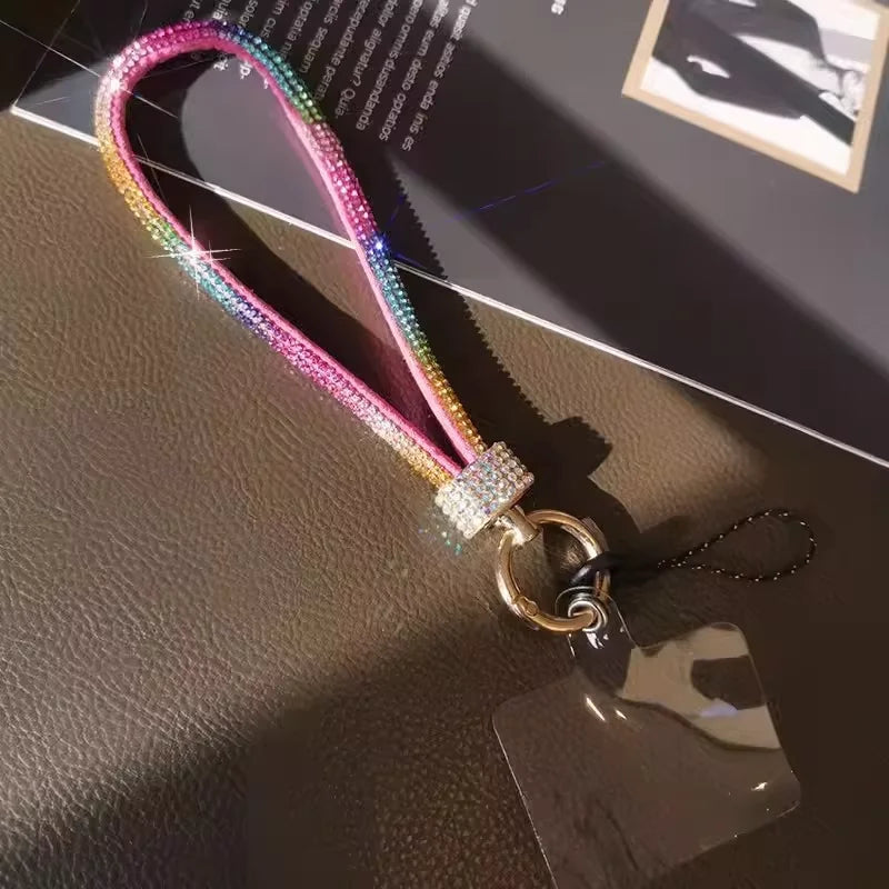 Mobile Phone Lanyard Wrist Chain Luxury Rhinestone Lanyard High-end Short Diamond-encrusted Bracelet Antiloss Reinforced Lanyard