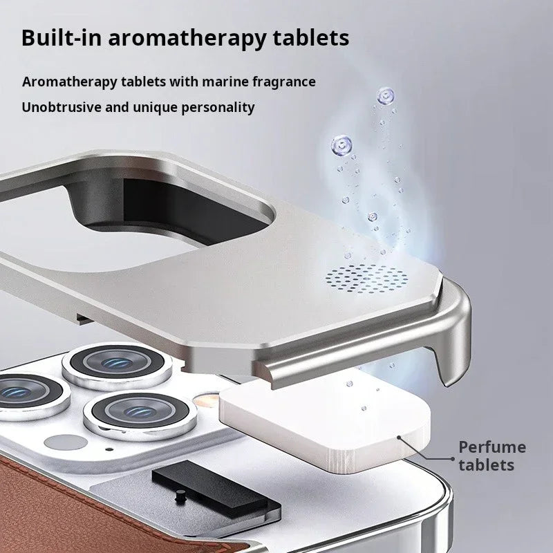 Magnetic Leather & Metal Case for iPhone 13/14/15 Pro Max – Shockproof, Water-Resistant & MagSafe Compatible