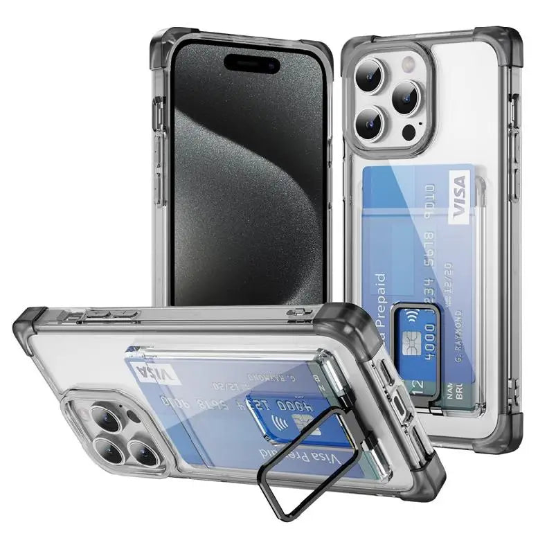 Silicone Wallet Phone Case with Holder & Clip – Practical & Stylish