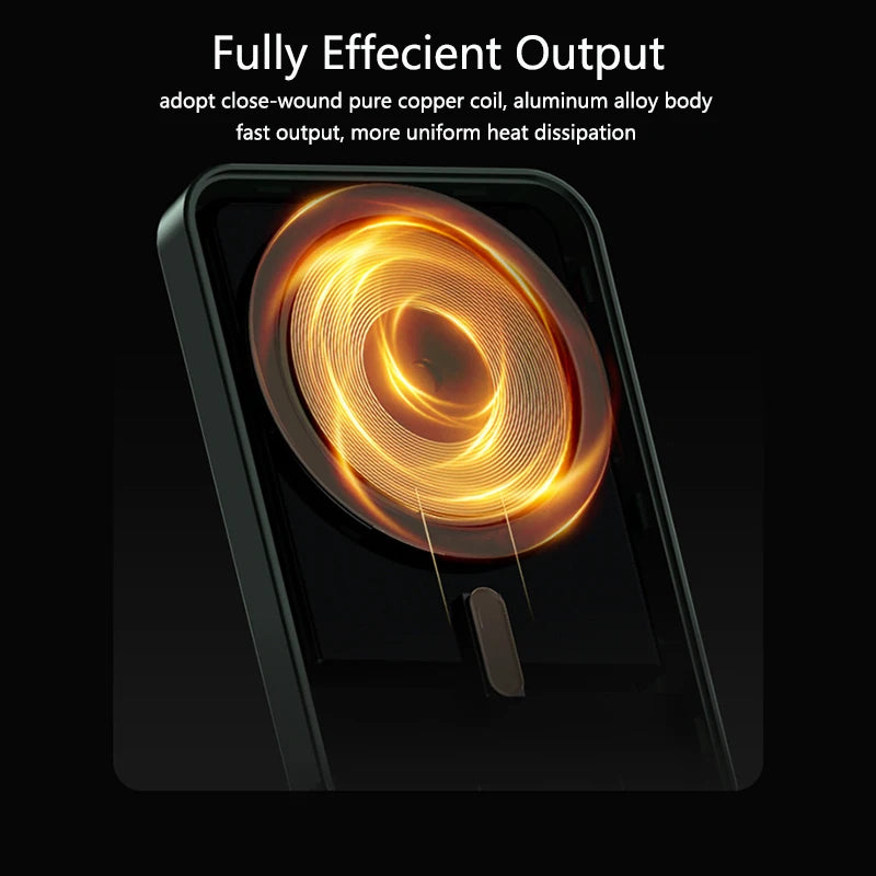 Magnetic Wireless Power Bank – 22.5W PD Fast Charging + 15W Qi Wireless Charger for iPhone, Xiaomi, Huawei & More