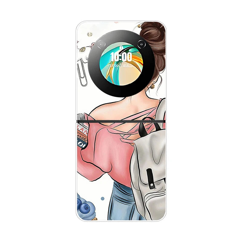 Stylish Transparent Cartoon & Pattern Hard PC Case for ZTE Nubia Flip / Flip 2 / Libero Flip – Shockproof & Anti-Scratch Protection