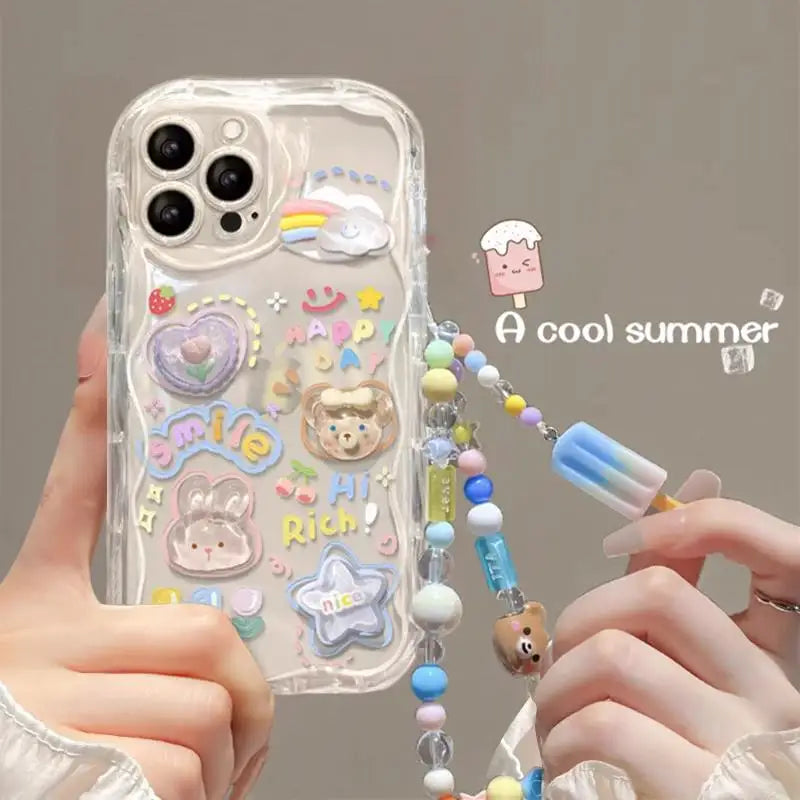 Cute Anime Cartoon Soft Silicone Full Coverage Case – Stylish Protection for Your Phone