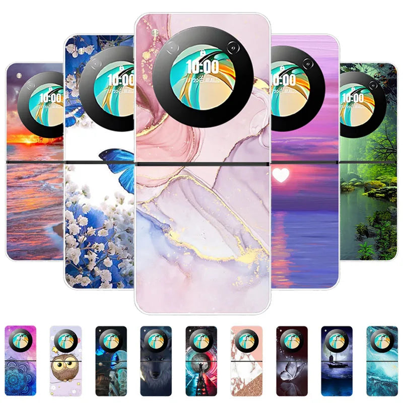 Stylish Transparent Cartoon & Pattern Hard PC Case for ZTE Nubia Flip / Flip 2 / Libero Flip – Shockproof & Anti-Scratch Protection