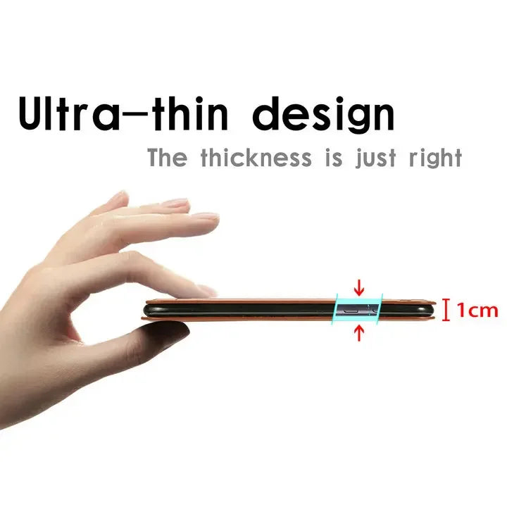 Luxury PU Leather Wallet Case – Magnetic, Shockproof & 360° Full Protection