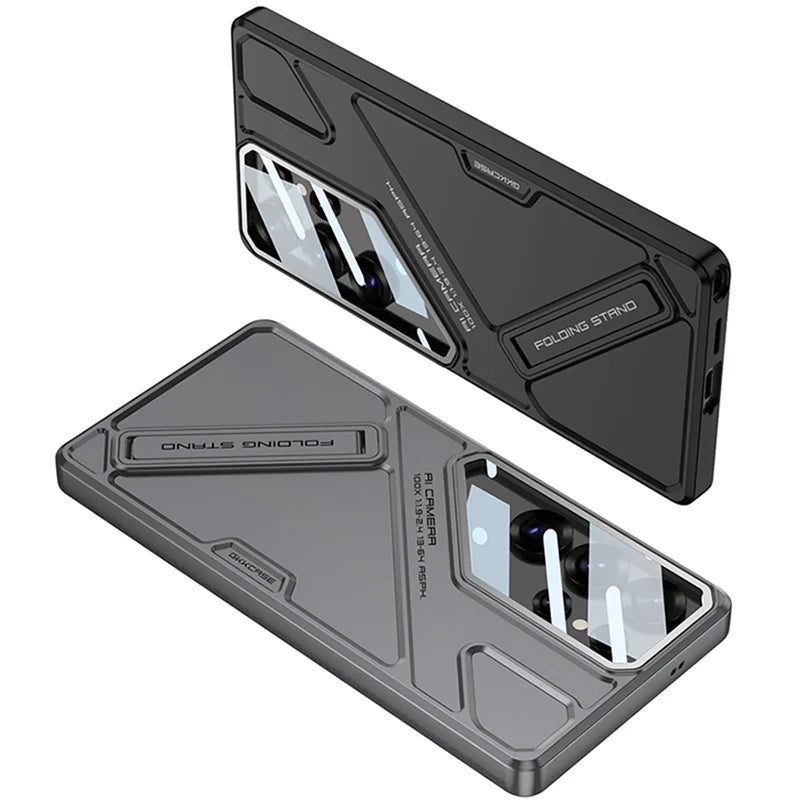 Hard Shell Lens film Bracket Lens Film Phone Case For Samsung Galaxy S25 S23 S24 Ultra Lens Anti Fall Holder Protective Cover