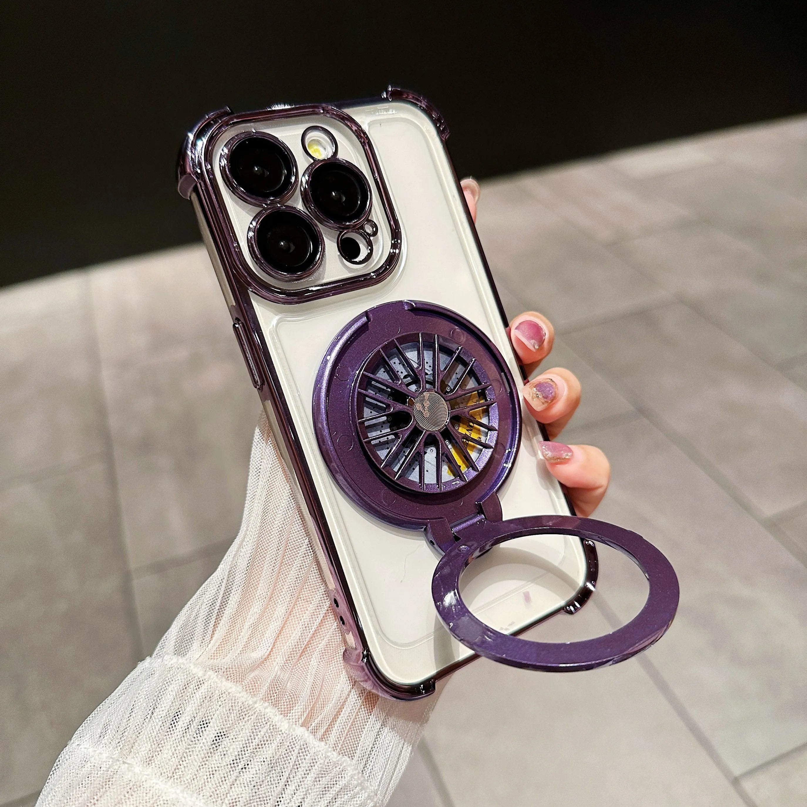 Luxury Magnetic Shockproof Armor Case with Camera Protection & Kickstand for iPhone 16/15/14/13/12/11/X Series