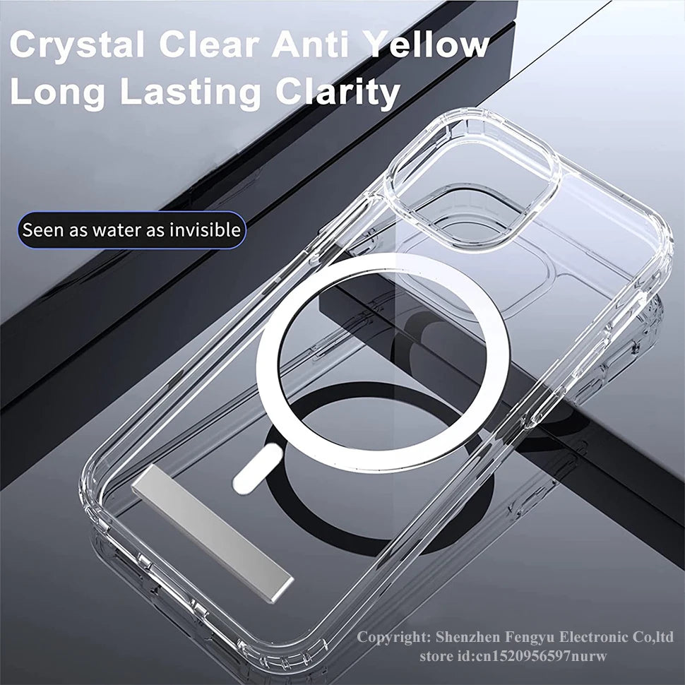 MagSafe Shockproof iPhone Case with 3-Way Kickstand – Full Protection & Magnetic Compatibility (iPhone 11 / 12 / 13 / 14 Series)