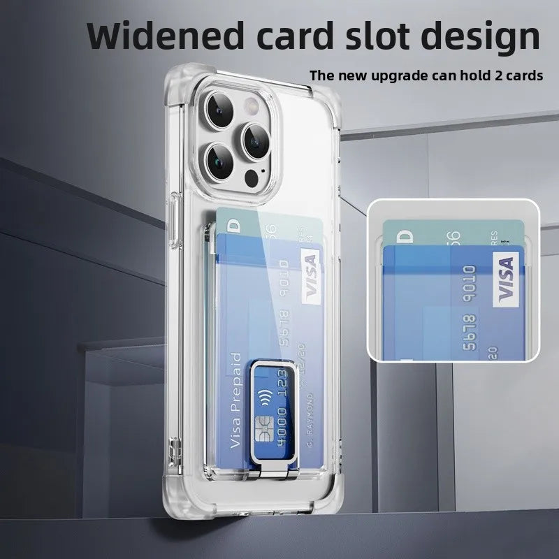 Silicone Wallet Phone Case with Holder & Clip – Practical & Stylish