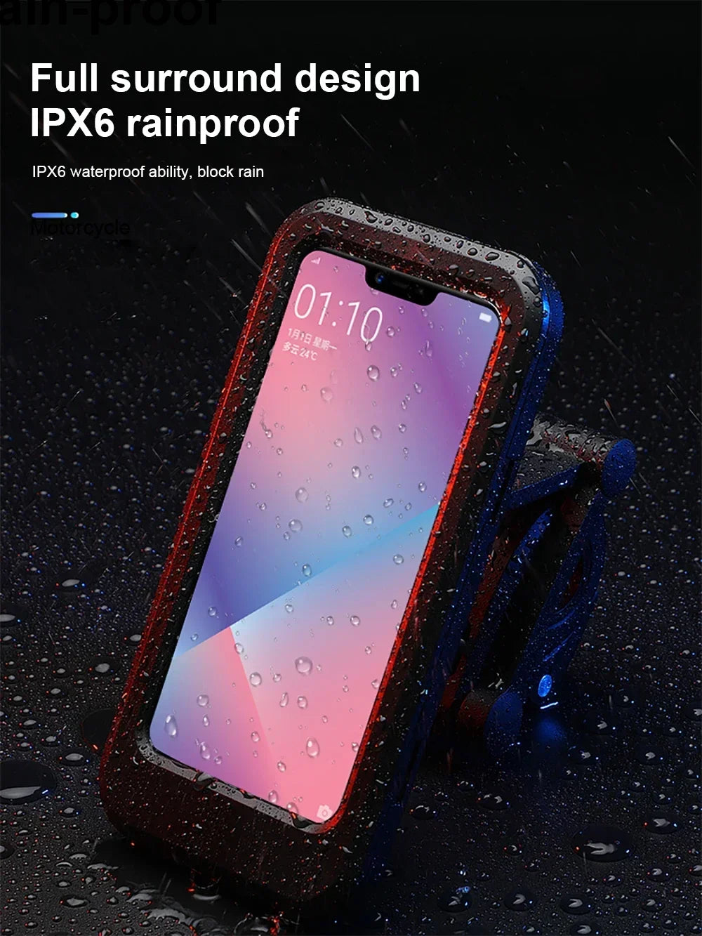 ๐๏ธ Motorcycle Phone Waterproof Bracket โ Universal 6.7" Mount