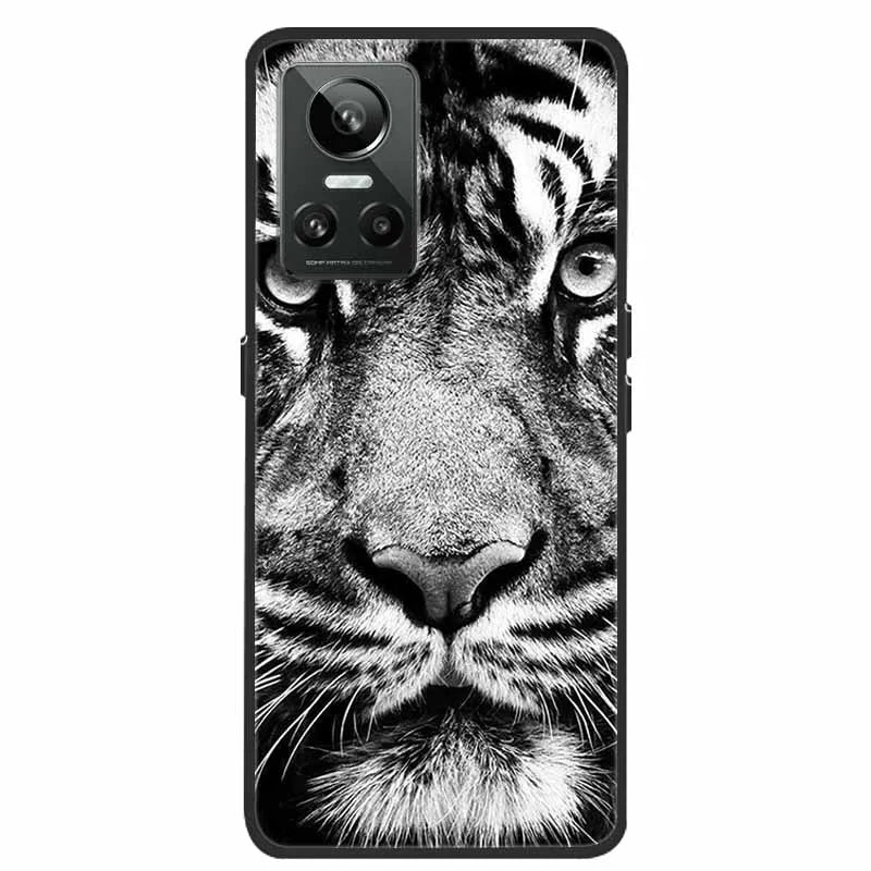 Cartoon & Floral Soft Silicone Case for Realme GT Neo 3 β Shockproof Black Cover
