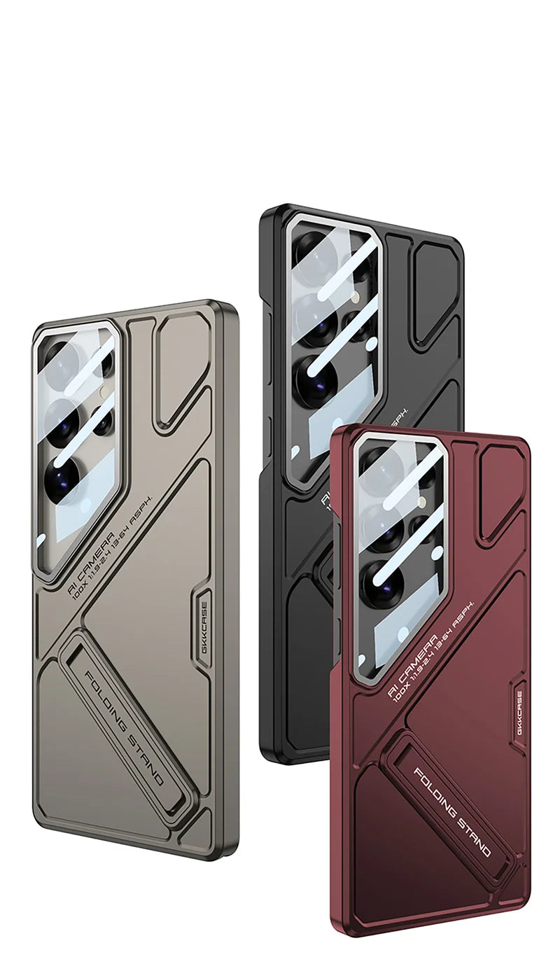 Hard Shell Lens film Bracket Lens Film Phone Case For Samsung Galaxy S25 S23 S24 Ultra Lens Anti Fall Holder Protective Cover