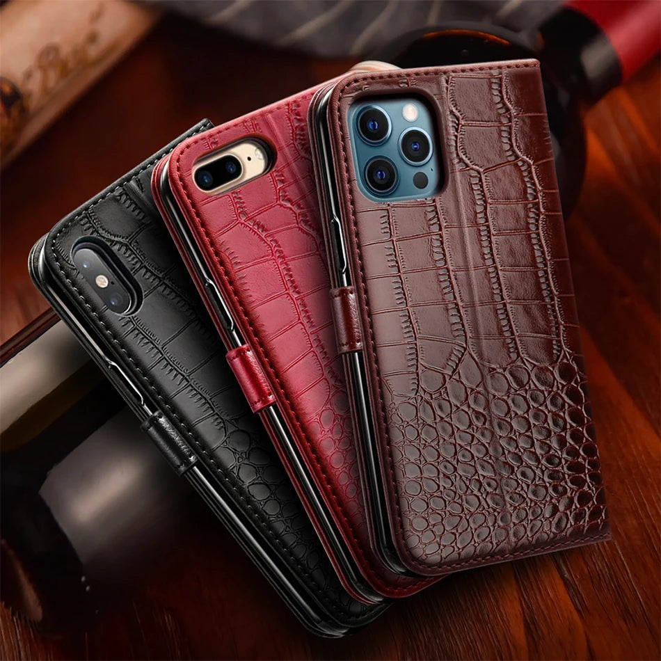 Luxury Leather Animal Design Flip Case with Holder – Full Protection & Stylish Look