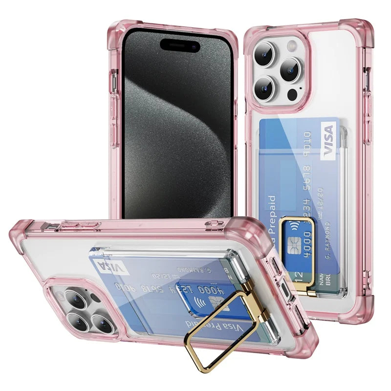Silicone Wallet Phone Case with Holder & Clip – Practical & Stylish