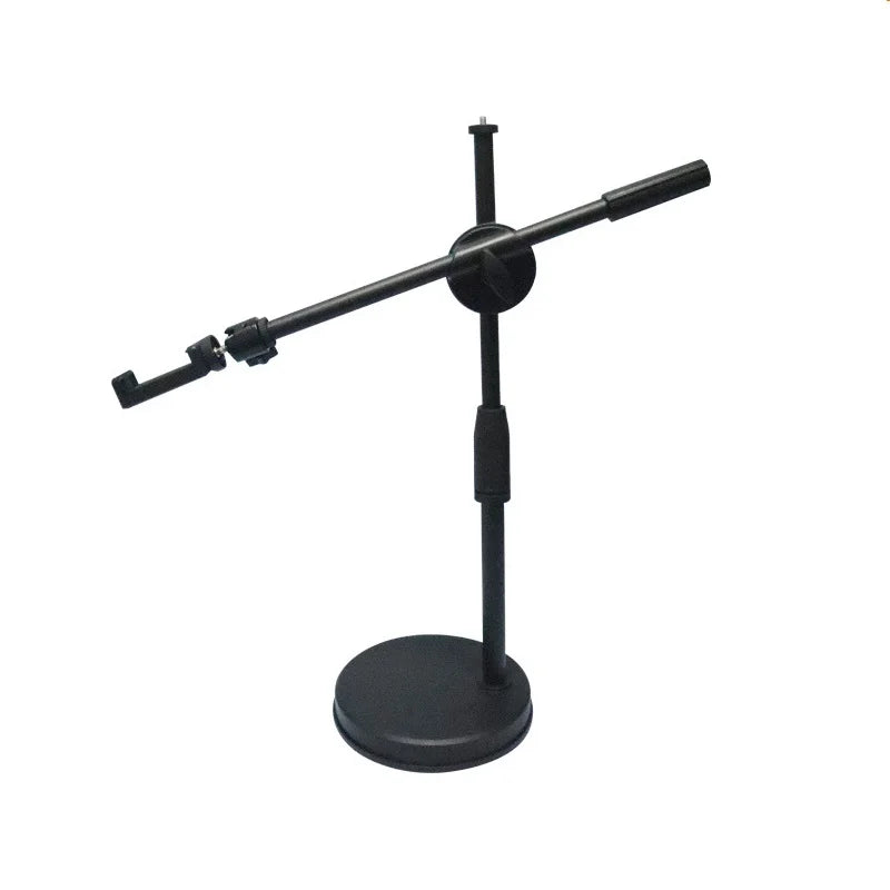 Lamgool Adjustable Desk Phone Holder with 360° Rotation – Low-Angle Shooting Mount with Metal Base for Live Streaming, Photography & Teaching
