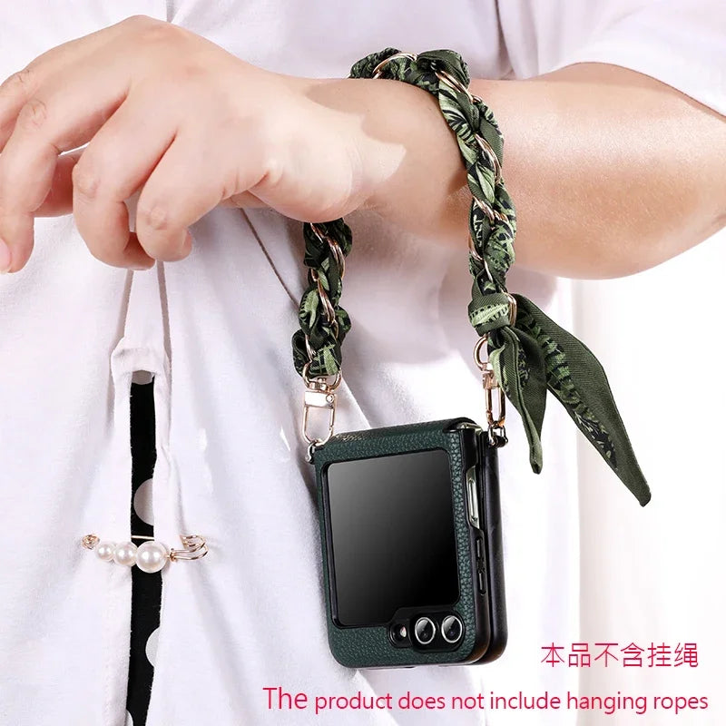 Magsafe Wireless Charge Case for Samsung Galaxy Z Flip 7 Flip6 Flip5 Flip4 Magnetic Litchi Leather Cover