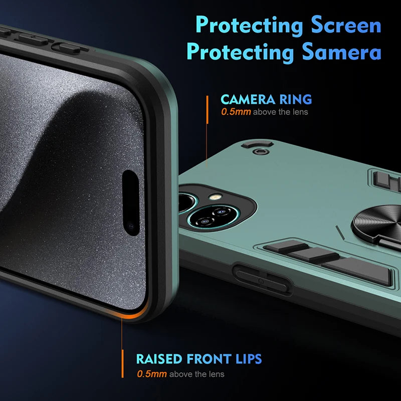 HERECASE Silicone Shockproof Geometric Pouch – Stylish & Durable Phone Protection