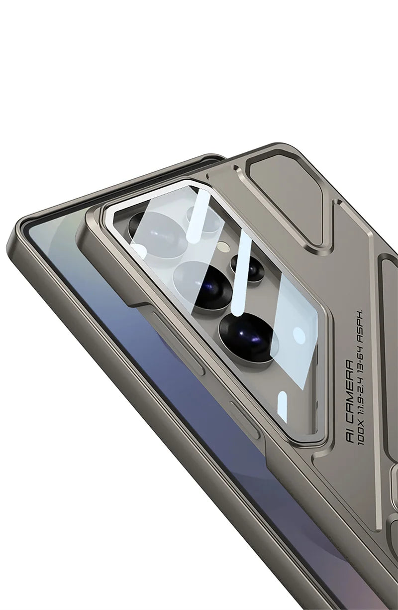 Hard Shell Lens film Bracket Lens Film Phone Case For Samsung Galaxy S25 S23 S24 Ultra Lens Anti Fall Holder Protective Cover