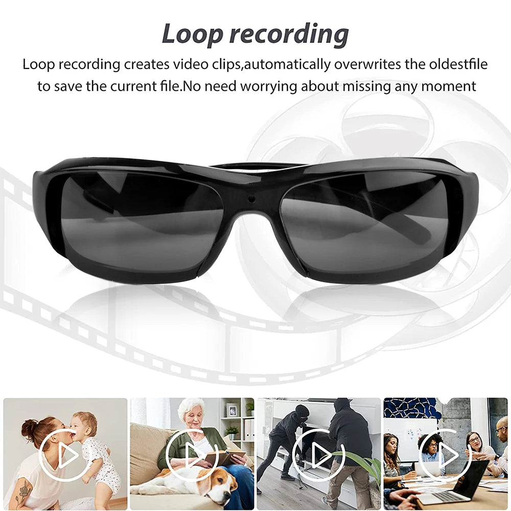1080P Full HD Spy Glasses Camera | Hidden Sunglasses Camcorder with TF Card Slot