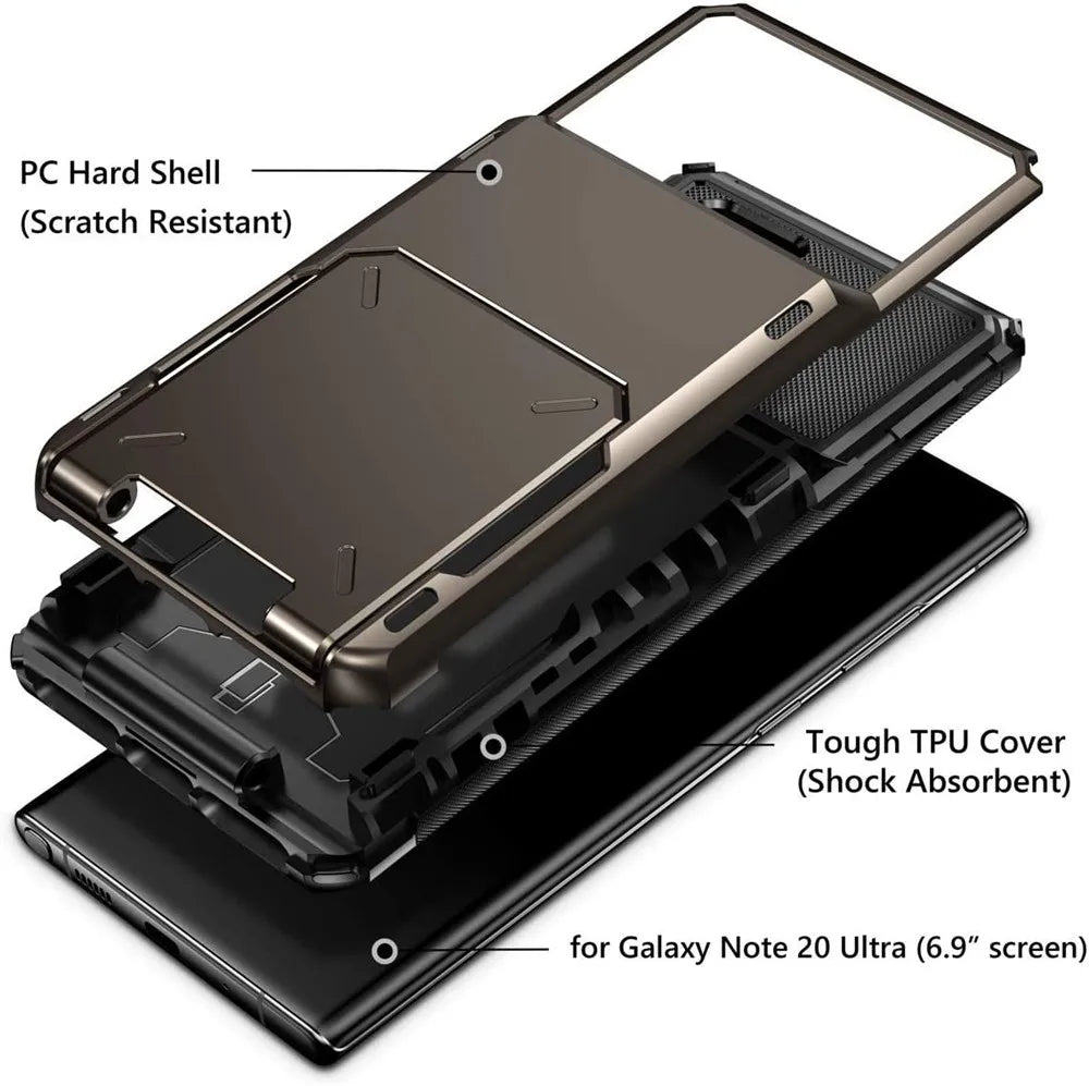 Luxury Wallet Shockproof Case with Card Holder for Samsung Galaxy Note 20 Ultra & Note 20 – Slim & Stylish Protection