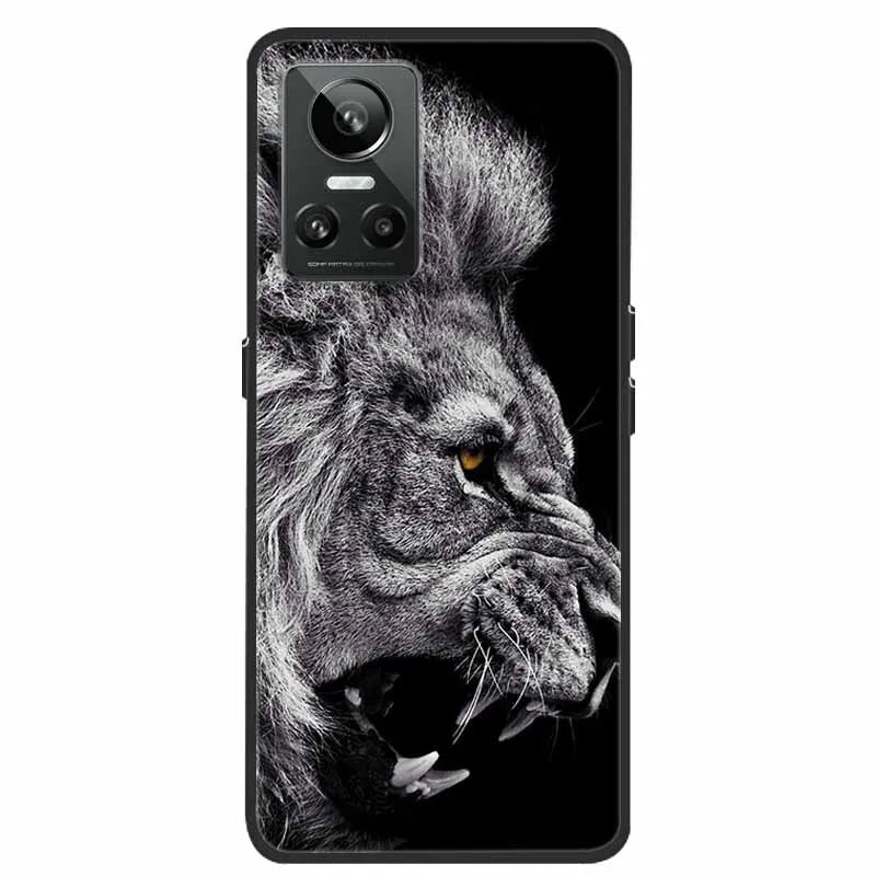 Cartoon & Floral Soft Silicone Case for Realme GT Neo 3 β Shockproof Black Cover