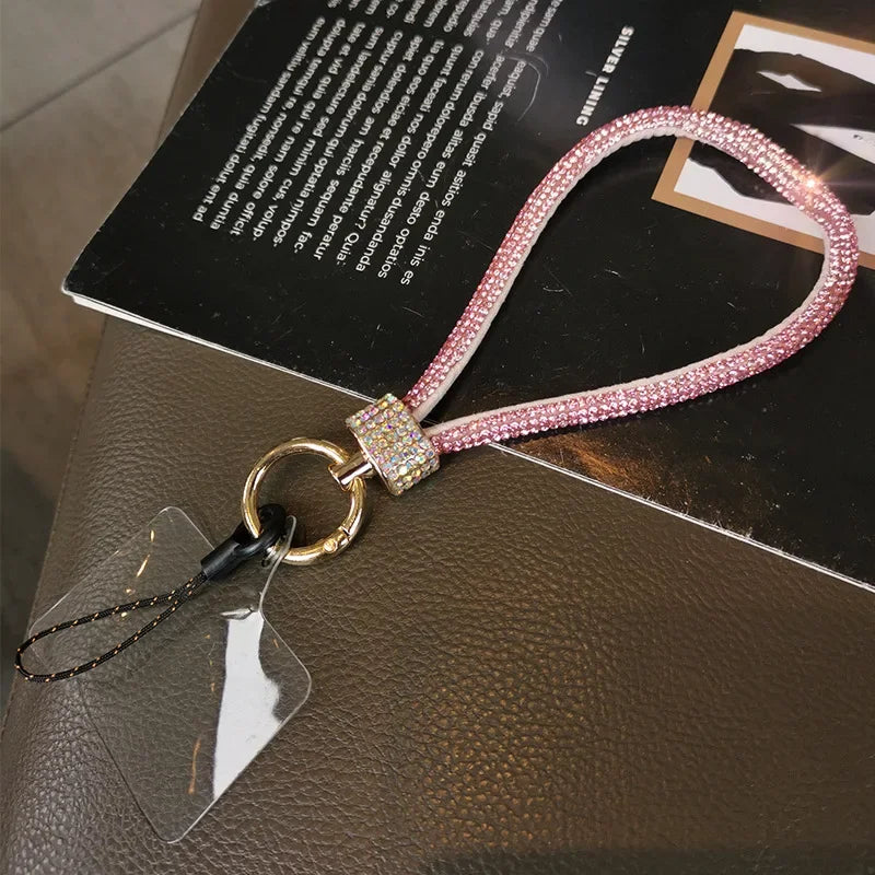 Mobile Phone Lanyard Wrist Chain Luxury Rhinestone Lanyard High-end Short Diamond-encrusted Bracelet Antiloss Reinforced Lanyard