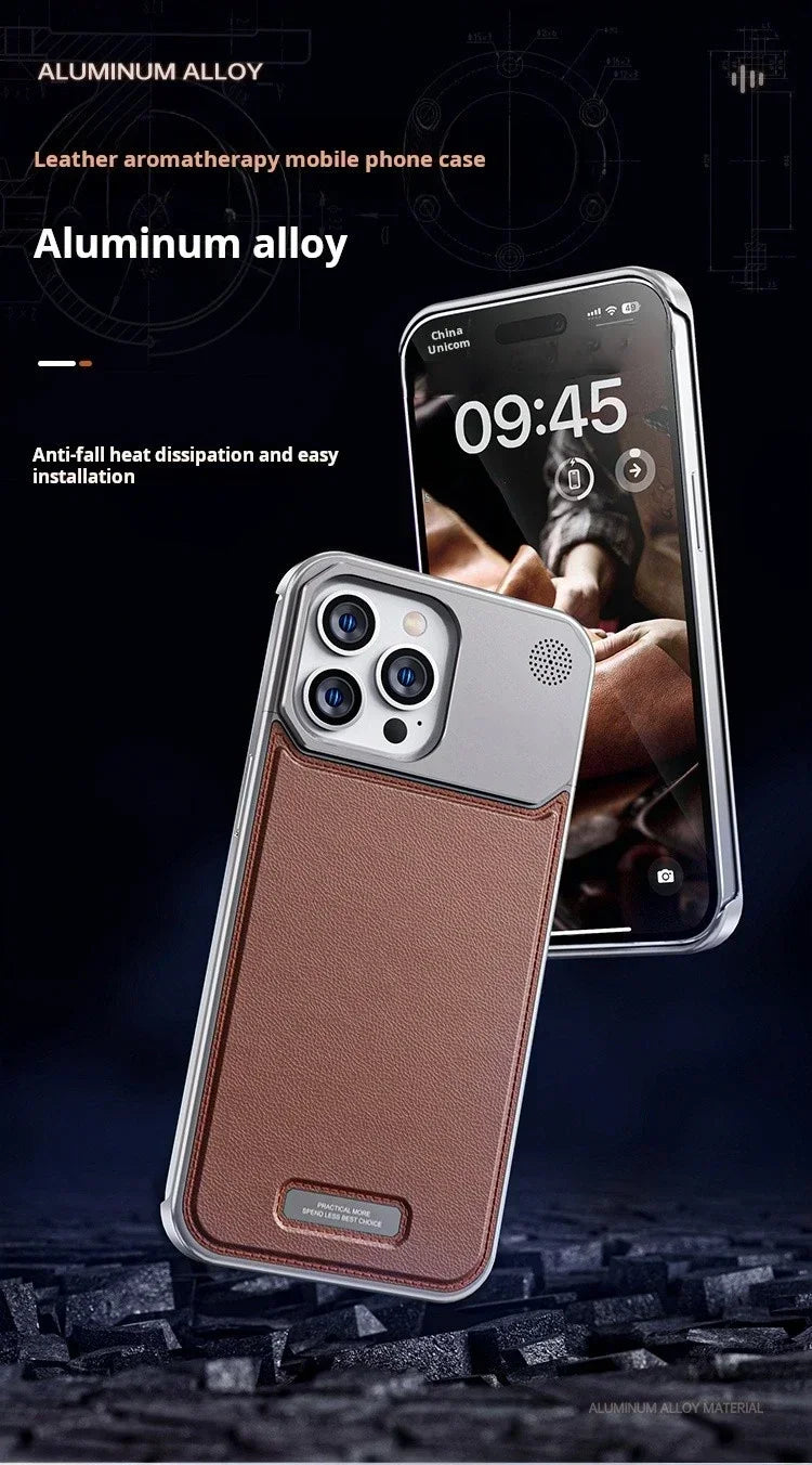 Magnetic Leather & Metal Case for iPhone 13/14/15 Pro Max – Shockproof, Water-Resistant & MagSafe Compatible