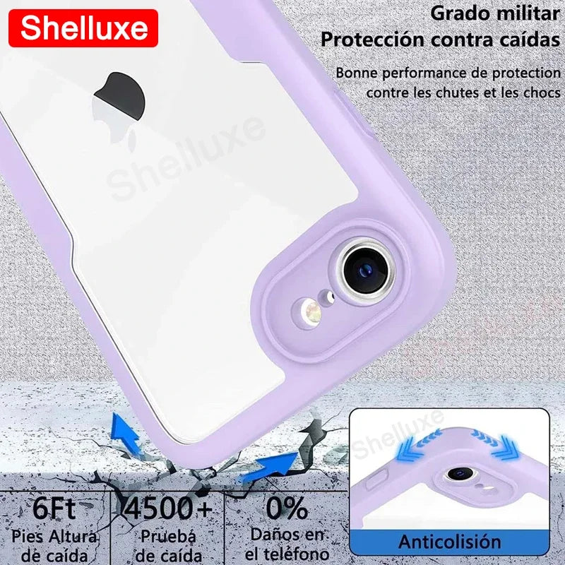 Shelluxe 360 Full Body Clear Case for iPhone SE 2020/2022 & iPhone 7/8 – Shockproof, Anti-Scratch & Slim Protection