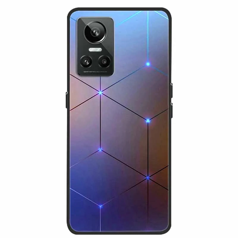 Cartoon & Floral Soft Silicone Case for Realme GT Neo 3 β Shockproof Black Cover