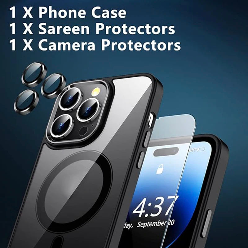 tecanty Transparent Waterproof Case for iPhone – Slim, Anti-Scratch, Dustproof, Wireless Charging Compatibl