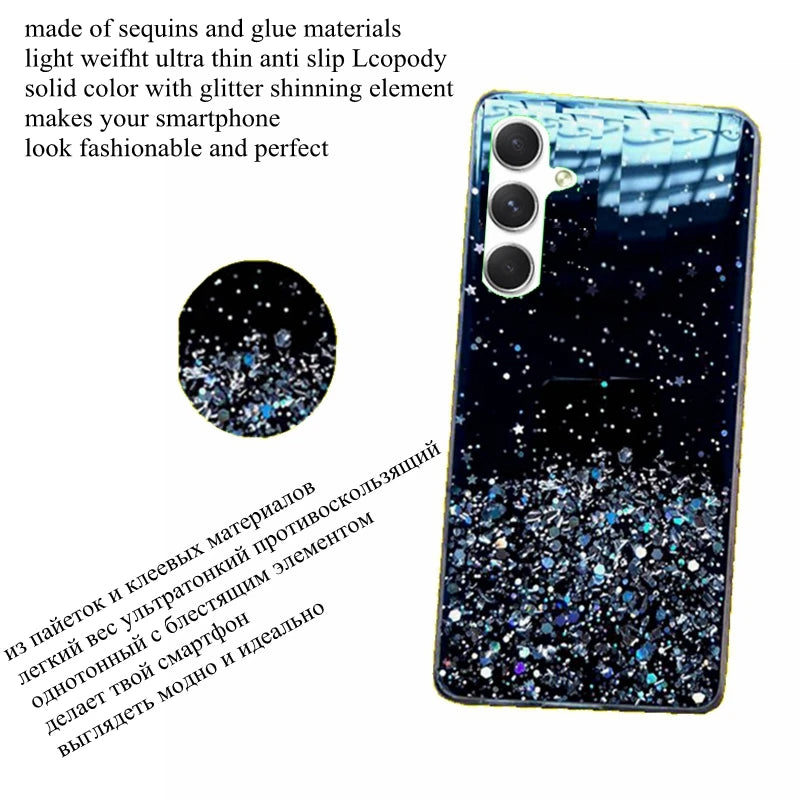 Starry Sky Glitter Case for Samsung Galaxy A56 – Stylish & Durable Protection
