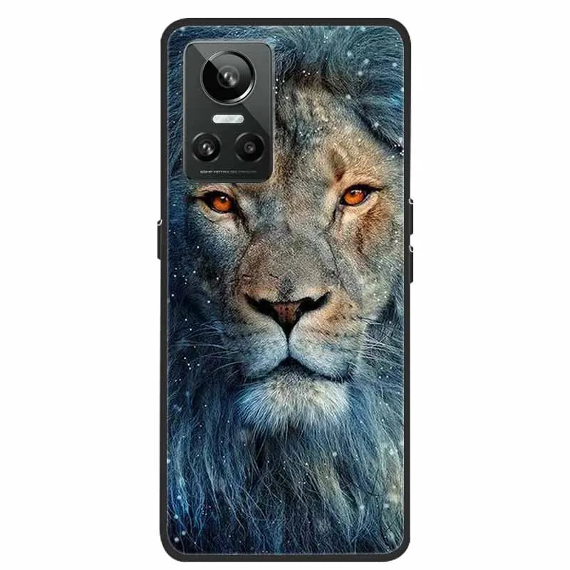 Cartoon & Floral Soft Silicone Case for Realme GT Neo 3 β Shockproof Black Cover