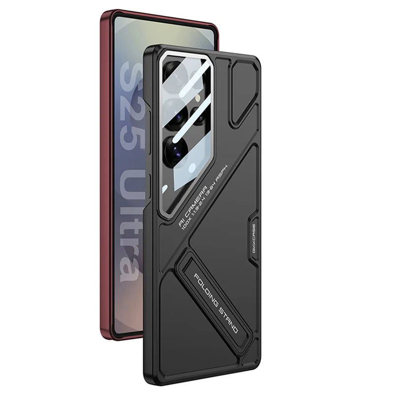 Hard Shell Lens film Bracket Lens Film Phone Case For Samsung Galaxy S25 S23 S24 Ultra Lens Anti Fall Holder Protective Cover