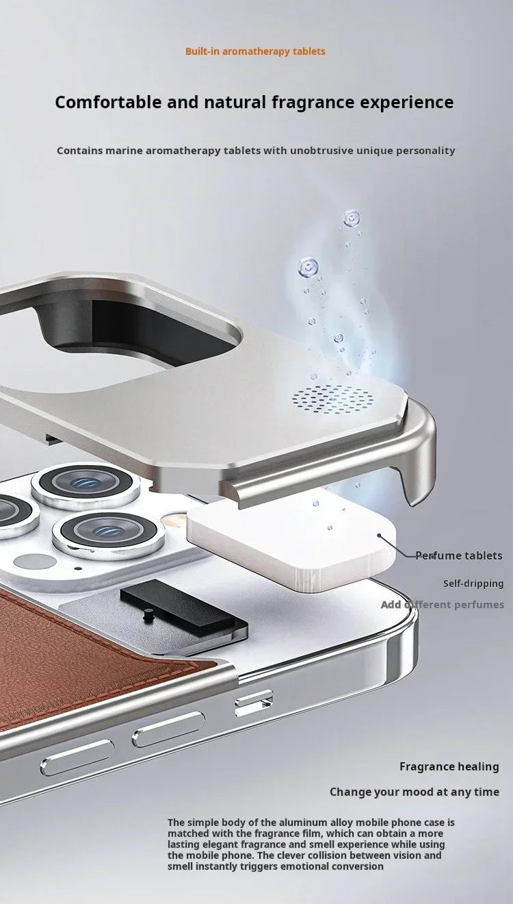 Magnetic Leather & Metal Case for iPhone 13/14/15 Pro Max – Shockproof, Water-Resistant & MagSafe Compatible