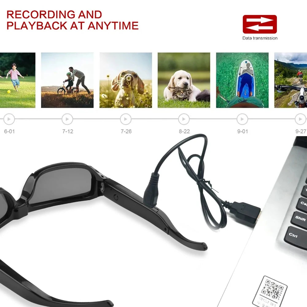 1080P Full HD Spy Glasses Camera | Hidden Sunglasses Camcorder with TF Card Slot