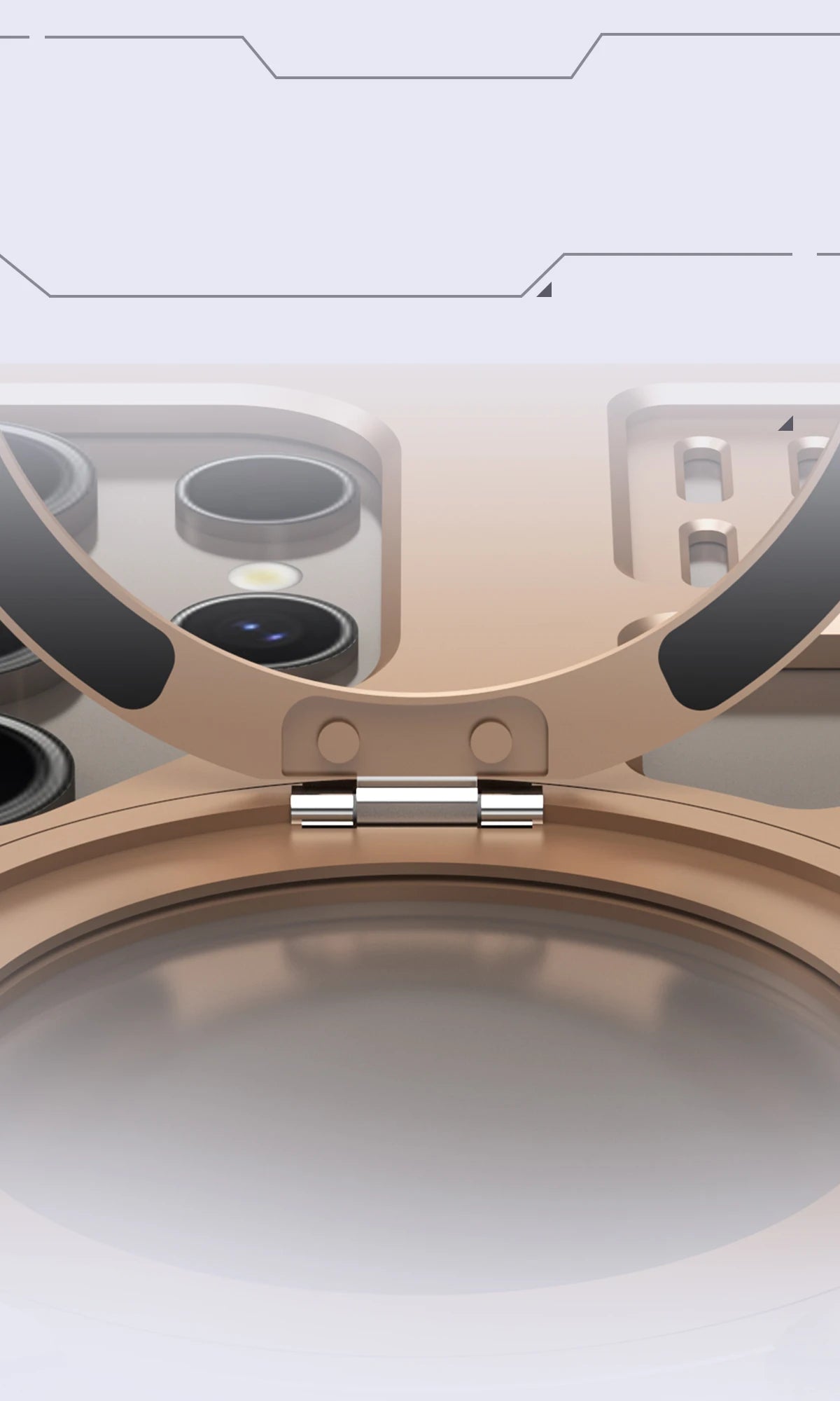 Magnetic Full Coverage Phone Case with Built-In Fill Light & Dual-Layer Protection