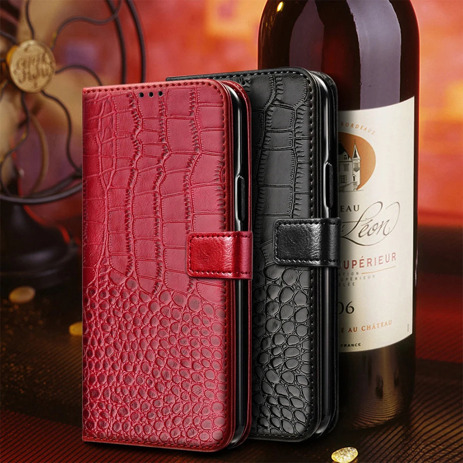Luxury Leather Animal Design Flip Case with Holder – Full Protection & Stylish Look