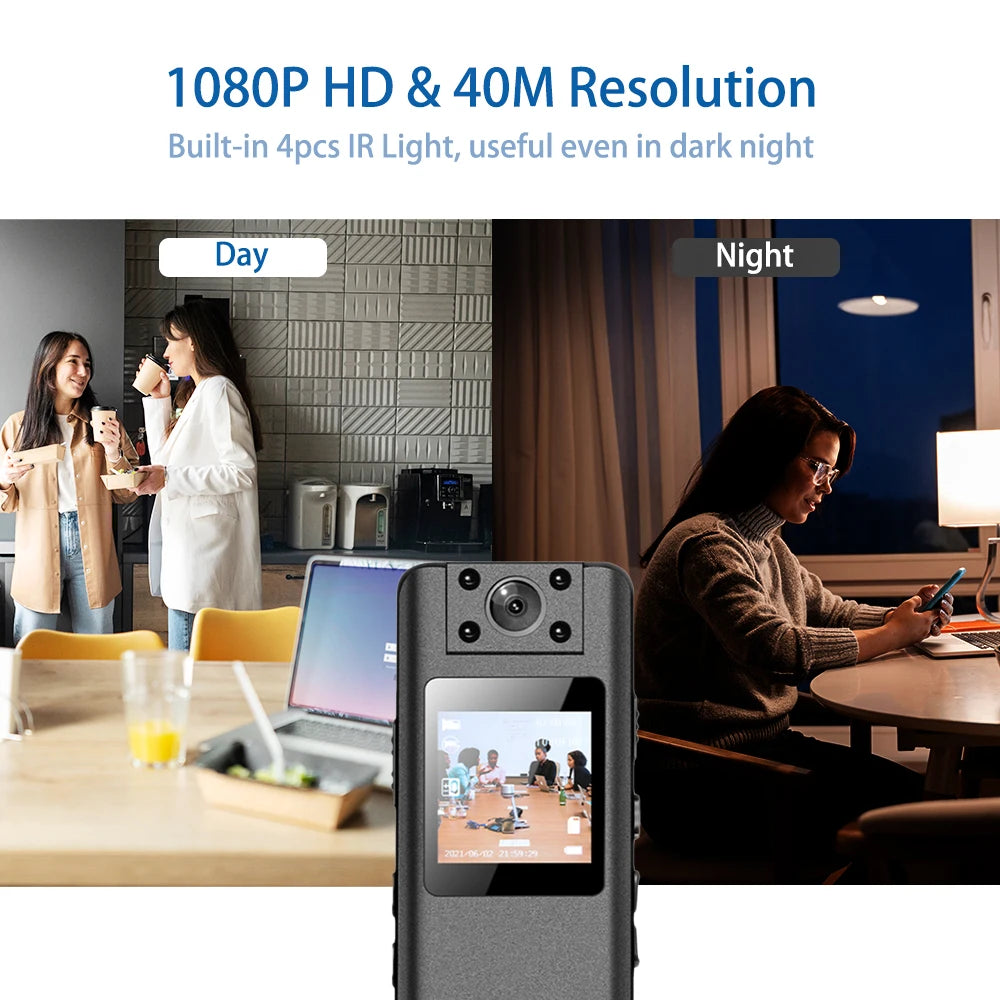 Vandlion A22 Mini Camera 1080P – Infrared Night Vision, 180° Rotating Lens, 10H Battery Life