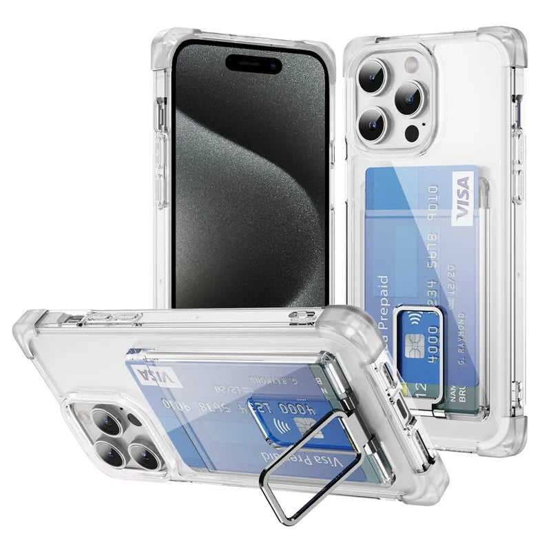 Silicone Wallet Phone Case with Holder & Clip – Practical & Stylish