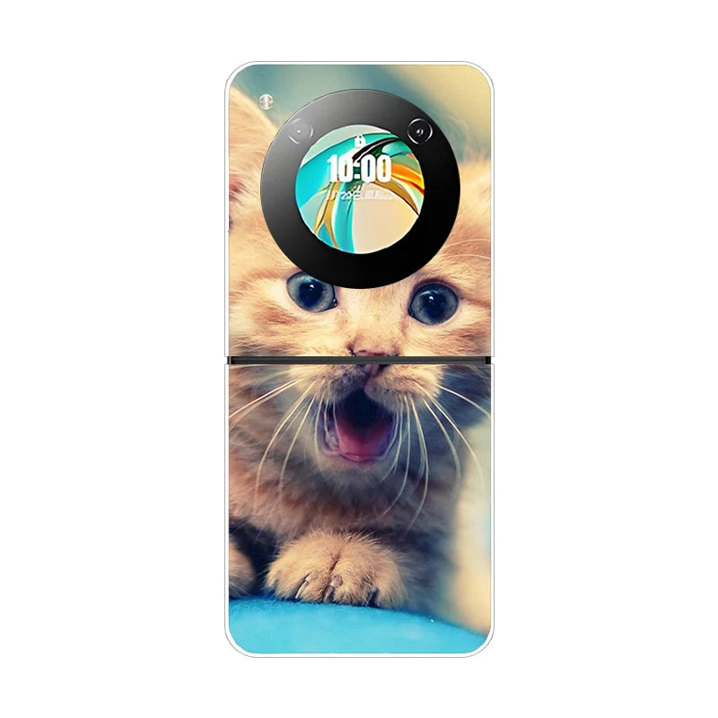 Stylish Transparent Cartoon & Pattern Hard PC Case for ZTE Nubia Flip / Flip 2 / Libero Flip – Shockproof & Anti-Scratch Protection