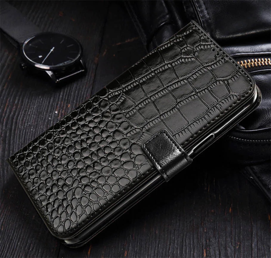 Luxury Leather Animal Design Flip Case with Holder – Full Protection & Stylish Look