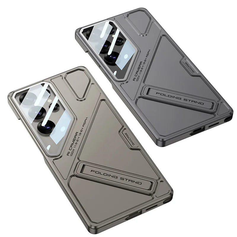 Hard Shell Lens film Bracket Lens Film Phone Case For Samsung Galaxy S25 S23 S24 Ultra Lens Anti Fall Holder Protective Cover