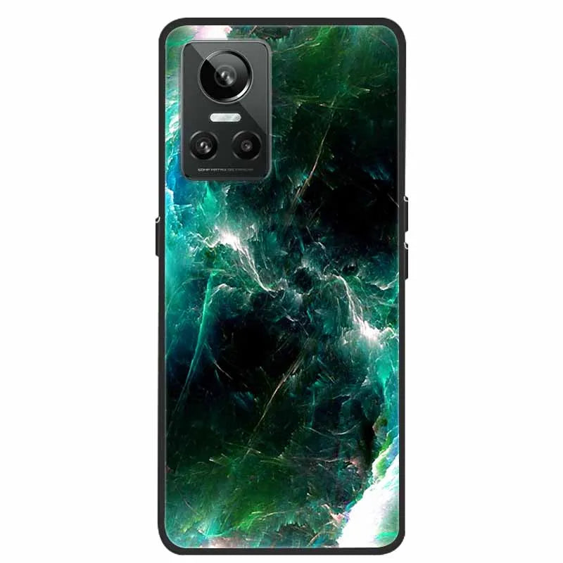 Cartoon & Floral Soft Silicone Case for Realme GT Neo 3 β Shockproof Black Cover