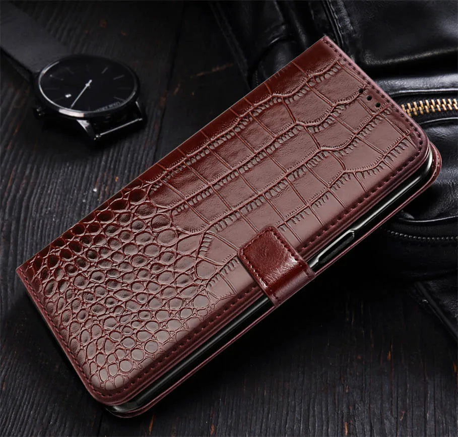Luxury Leather Animal Design Flip Case with Holder – Full Protection & Stylish Look