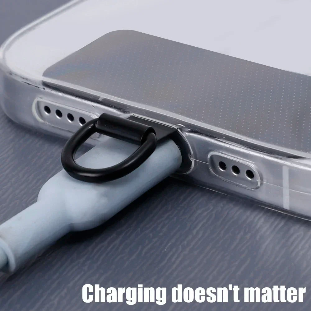 Durable Stainless Steel Phone Tether Clip β Anti-Loss Lanyard Tab Card, Ultra-Thin Sling Piece (1/2/3Pcs)
